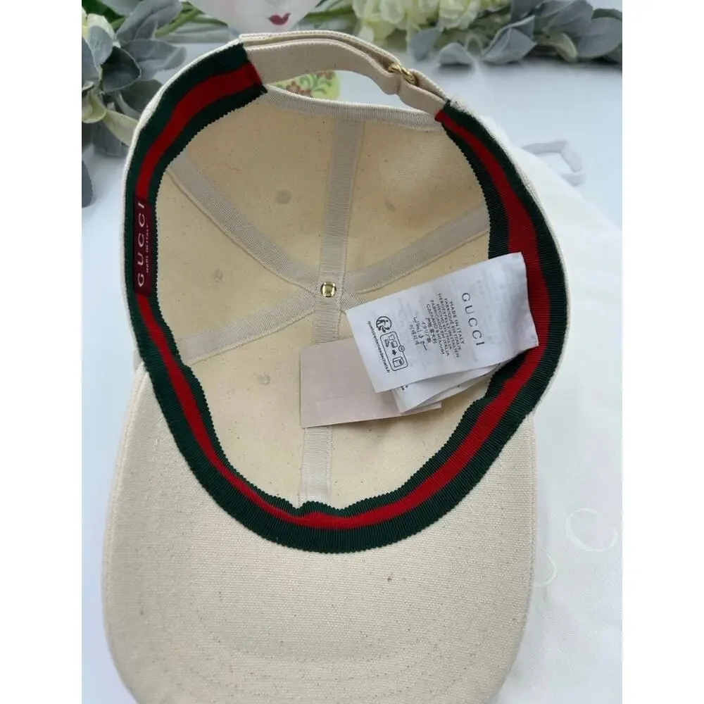Unisex, Gucci, gold logo baseball cap size large made in Italy